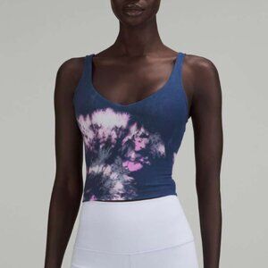 Lululemon Align Tank Top A/B Cup Circulate Tie Dye Mineral Blue Multi Size 4